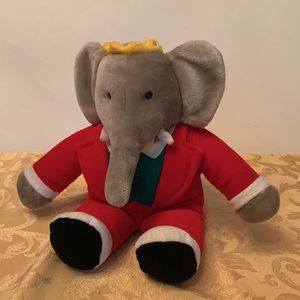 Gund stuffed King Babar from 1988